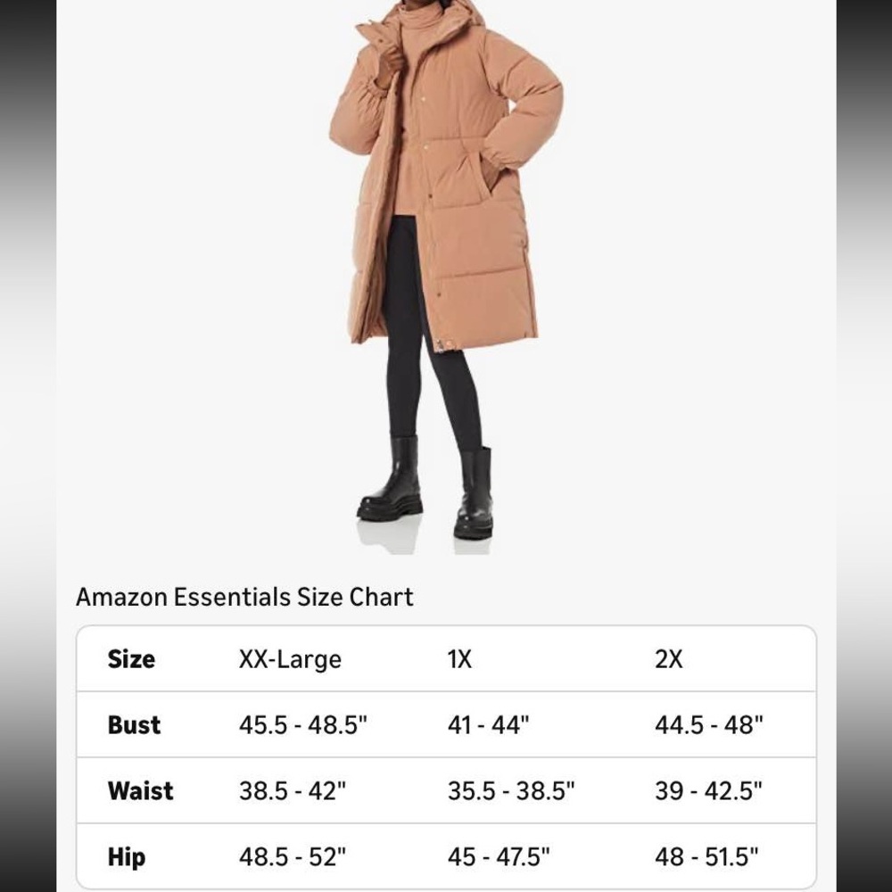 Amazon Essentials Light Brown Puffer Jacket NWT - image 10